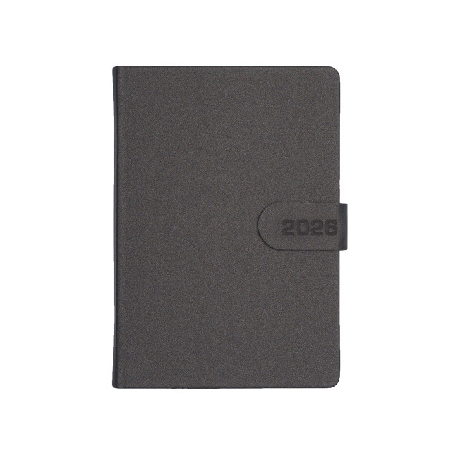 Kalendarz książkowy A5 dzienny MAGNES Grafit z zapięciem magnetycznym