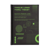 Kalendarz książkowy A5 dzienny Majestic Laser Oliwkowy