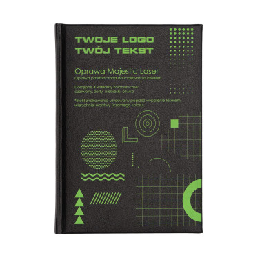 Kalendarz książkowy A5 dzienny Majestic Laser Oliwkowy