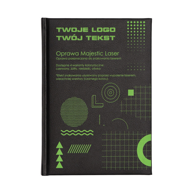 Kalendarz książkowy A5 dzienny Majestic Laser Oliwkowy