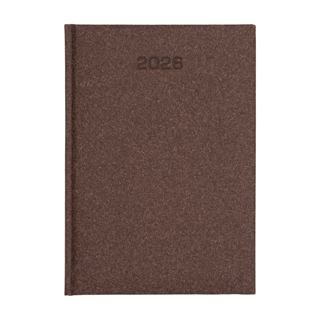 Kalendarz książkowy A5 dzienny Natura ECO Economic Brązowy