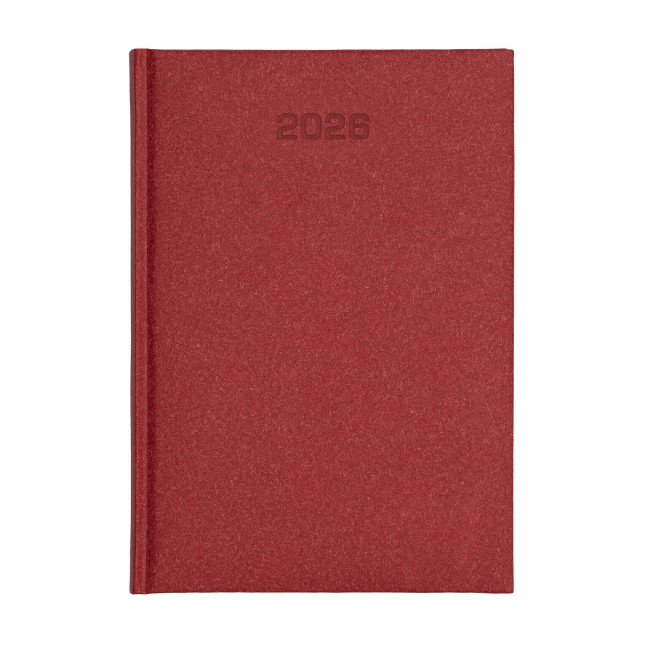Kalendarz książkowy A5 dzienny Natura ECO Economic Czerwony