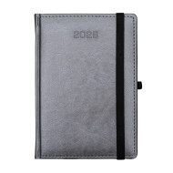 Kalendarz książkowy A5 dzienny Nebraska z gumką Grafitowy