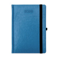 Kalendarz książkowy A5 dzienny Nebraska z gumką Jasnoniebieski