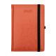 Kalendarz książkowy A5 dzienny Nebraska z gumką Pomarańczowy