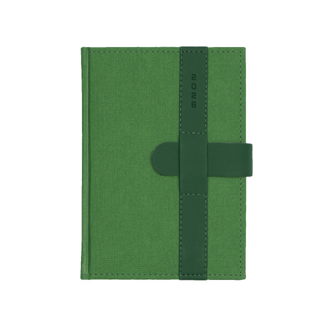 Kalendarz książkowy A5 dzienny PASEK Zielony