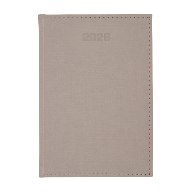 Kalendarz książkowy A5 dzienny Popeline Beżowy