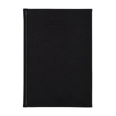 Kalendarz książkowy A5 dzienny Popeline Czarny Kalendarz książkowy A5 dzienny Popeline Czarny