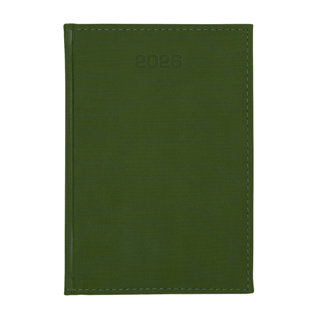 Kalendarz książkowy A5 dzienny Popeline Jasnozielony