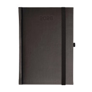 Kalendarz książkowy A5 dzienny Porcellana z gumką Czarny