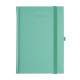 Kalendarz książkowy A5 dzienny Porcellana z gumką Turkusowy Kalendarz książkowy A5 dzienny Porcellana z gumką Turkusowy