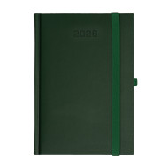 Kalendarz książkowy A5 dzienny Porcellana z gumką Zielony