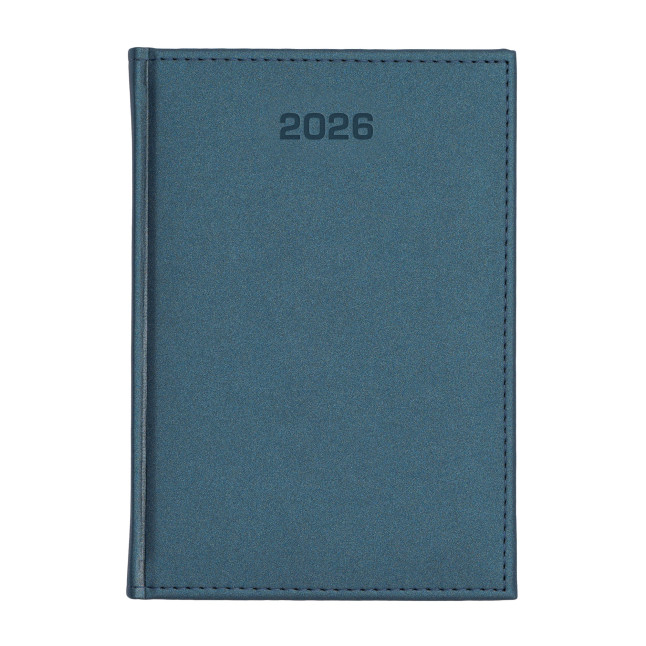 Kalendarz książkowy A5 dzienny Velour Niebieski