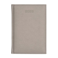 Kalendarz książkowy A5 dzienny Velour Srebrny