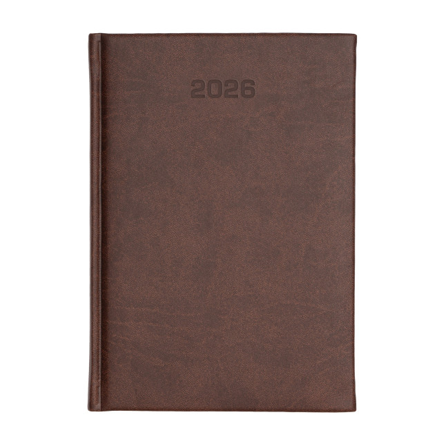 Kalendarz książkowy A5 dzienny Vivella Economic Ciemny Brąz