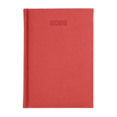Kalendarz książkowy A5 dzienny Vivella Economic Czerwony