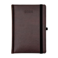 Kalendarz książkowy A5 tygodniowy Nebraska z gumką Ciemnobrązowy