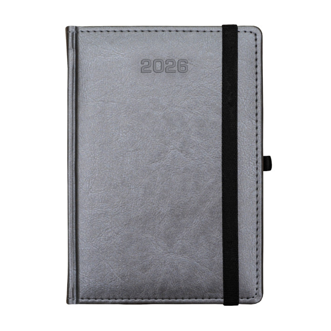 Kalendarz książkowy A5 tygodniowy Nebraska z gumką Grafit