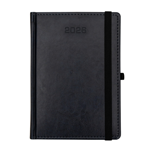 Kalendarz książkowy A5 tygodniowy Nebraska z gumką Granat