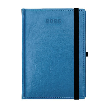 Kalendarz książkowy A5 tygodniowy Nebraska z gumką Jasnoniebieski