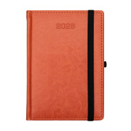 Kalendarz książkowy A5 tygodniowy Nebraska z gumką Pomarańczowy