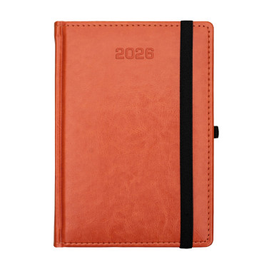 Kalendarz książkowy A5 tygodniowy Nebraska z gumką Pomarańczowy