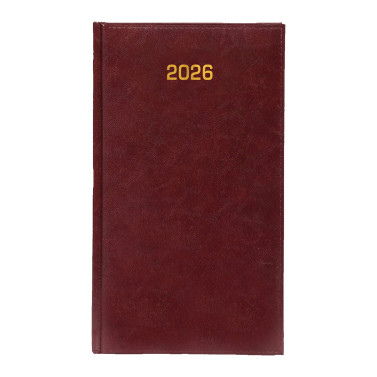 Kalendarz książkowy A6 tygodniowy Baladek Bordowy