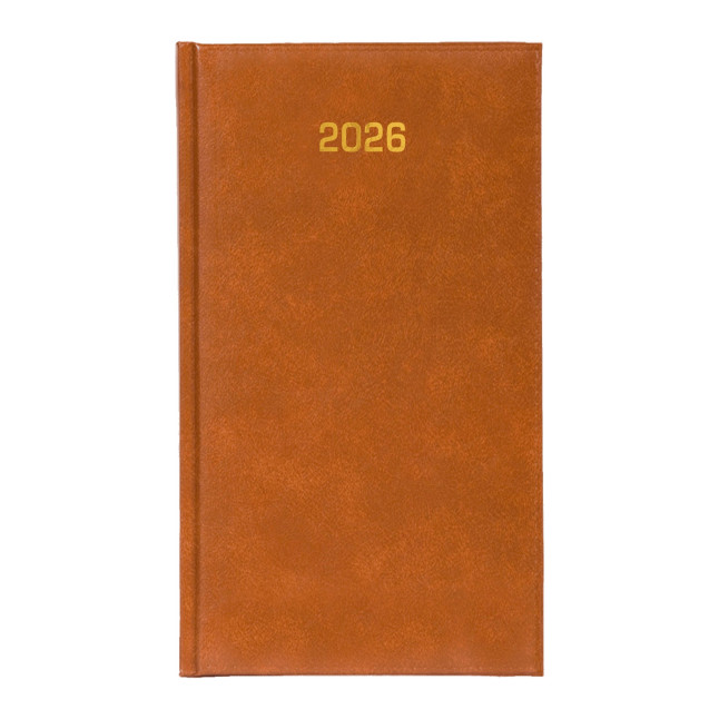 Kalendarz książkowy A6 tygodniowy Baladek Brązowy