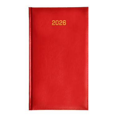 Kalendarz książkowy A6 tygodniowy Baladek Czerwony