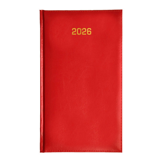 Kalendarz książkowy A6 tygodniowy Baladek Czerwony