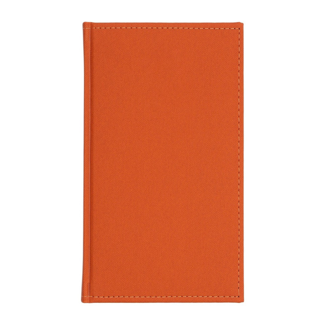 Kalendarz książkowy A6 tygodniowy Denim Pomarańczowy