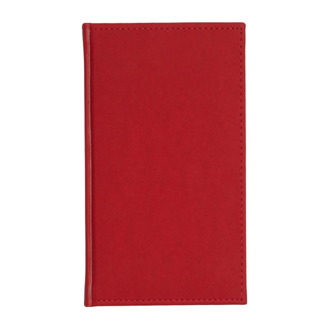 Kalendarz książkowy A6 tygodniowy Velour Czerwony
