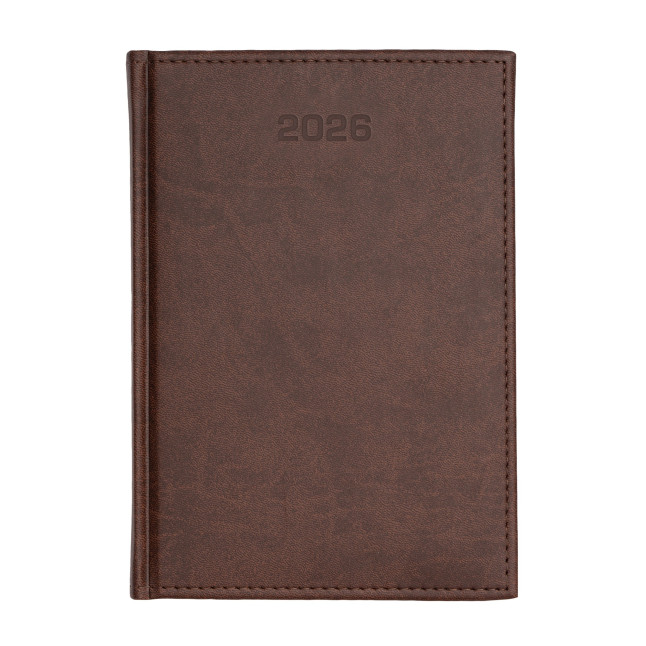 Kalendarz książkowy A6 tygodniowy Vivella Ciemny Brąz