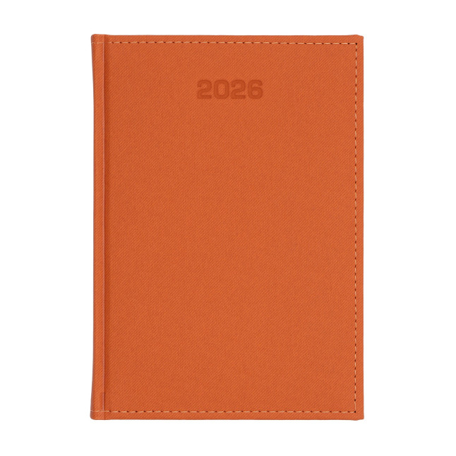 Kalendarz książkowy B5 tygodniowy Denim Pomarańczowy
