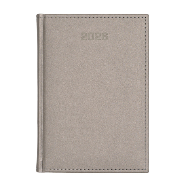 Kalendarz książkowy B5 tygodniowy Velour Srebrny
