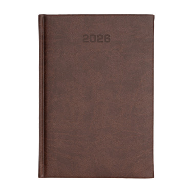 Kalendarz książkowy B6 dzienny Vivella Ciemnobrązowy