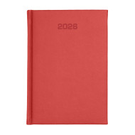 Kalendarz książkowy B6 dzienny Vivella Czerwony
