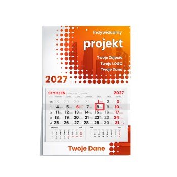 Kalendarz jednodzielny CLASSIC płaską główką Kalendarz jednodzielny CLASSIC płaską główką