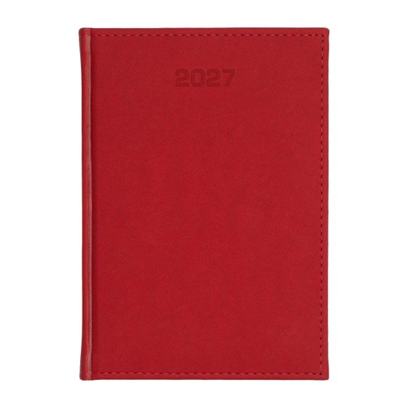 Kalendarz A5 dzienny Velour – personalizowany gadżet firmowy Kalendarz książkowy A5 dzienny Velour – aksamitna okładka z logo
