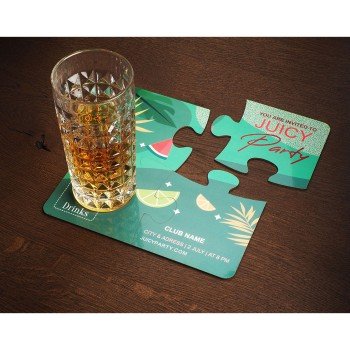 Zestaw 4 podkładek pod szklankę PUZZLE 1835117 Zestaw 4 podkładek pod szklankę PUZZLE 1835117