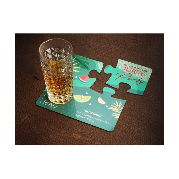 Zestaw 4 podkładek pod szklankę PUZZLE 1835117 Zestaw 4 podkładek pod szklankę PUZZLE 1835117