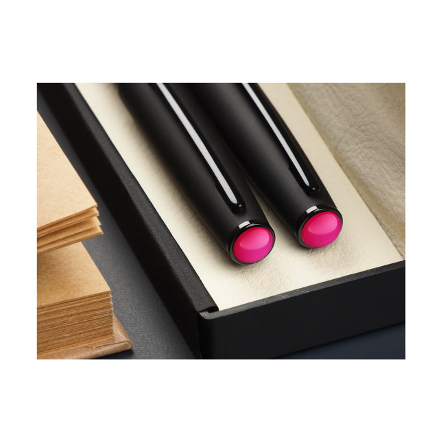 Zestaw piór z Agatem Magenta 2216036