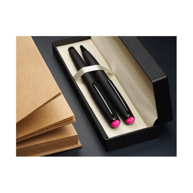 Zestaw piór z Agatem Magenta 2216036
