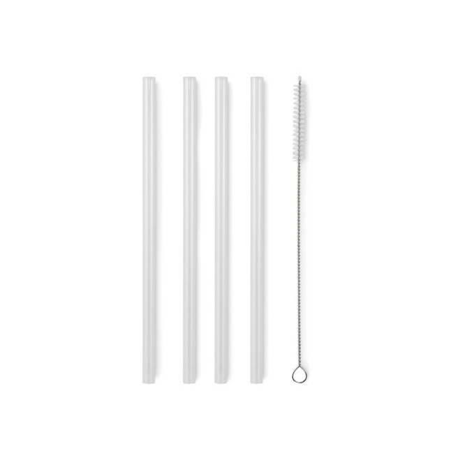 4 szklane słomki wielokrotnego GLAW
