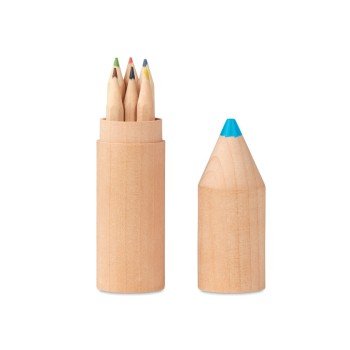 6 kredek w drewnianym pudełku PETIT COLORET 6 kredek w drewnianym pudełku PETIT COLORET