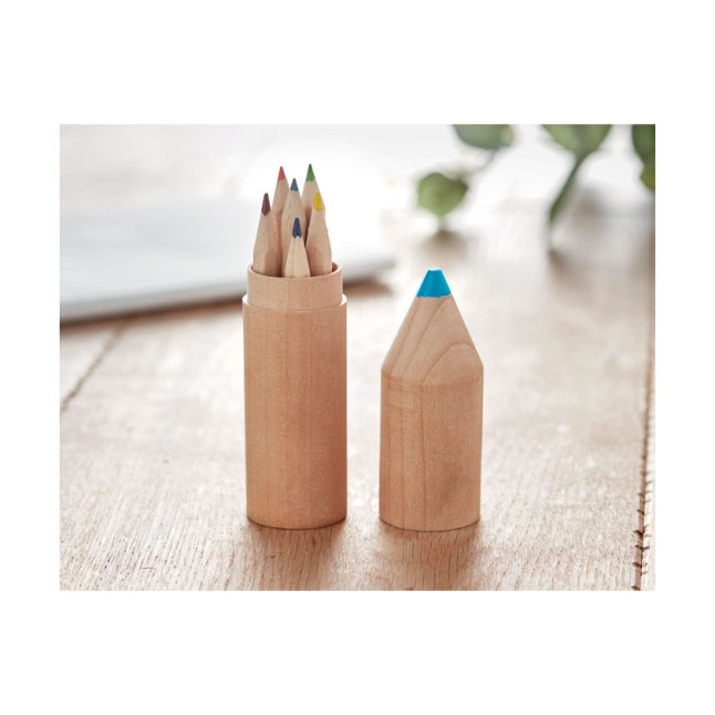 6 kredek w drewnianym pudełku PETIT COLORET