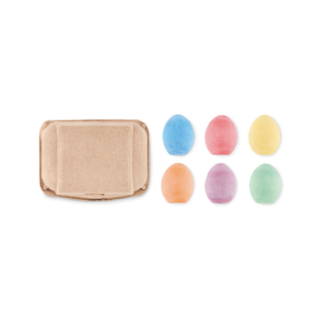 6 kredowych jajek w pudełku TAMAGO