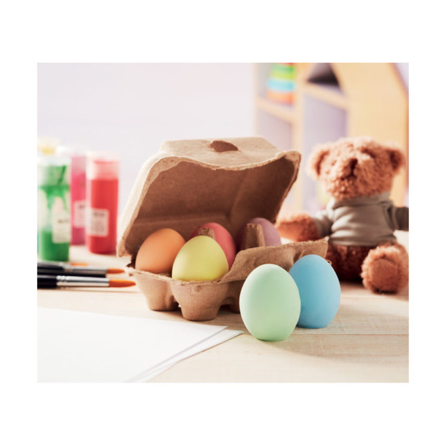 6 kredowych jajek w pudełku TAMAGO