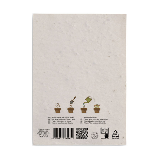 Arkusz A6 z nasionami kwiatów ASIDO