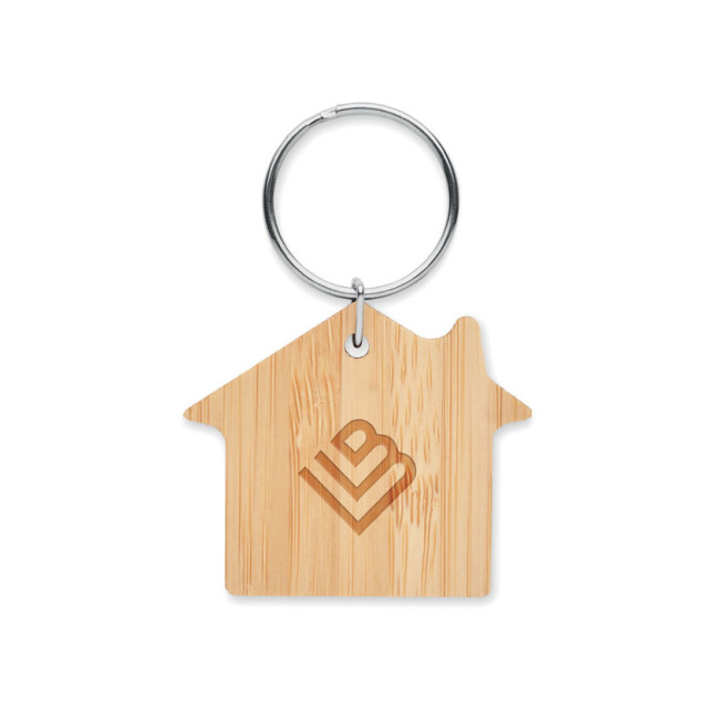 Bambusowy brelok dom HOUSEBOO